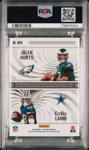 2020 Panini Illusions Hurts/Lamb Dual Patch Auto Red back