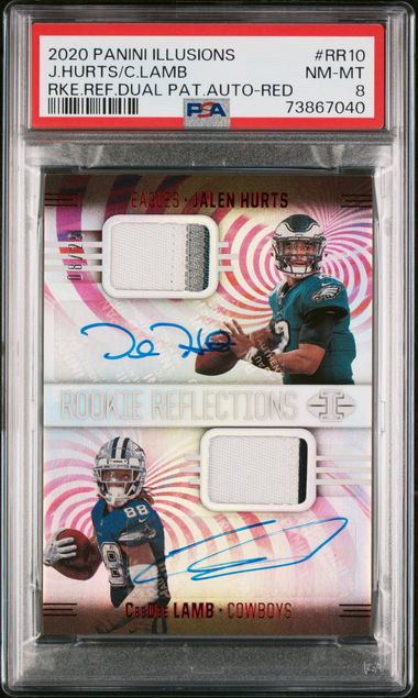 2020 Panini Illusions Hurts/Lamb Dual Patch Auto Red